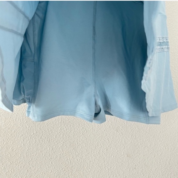 Free People Movement Pleats and Thank You Skort in Teal Blue Grey Tennis Skirt - Picture 4 of 9